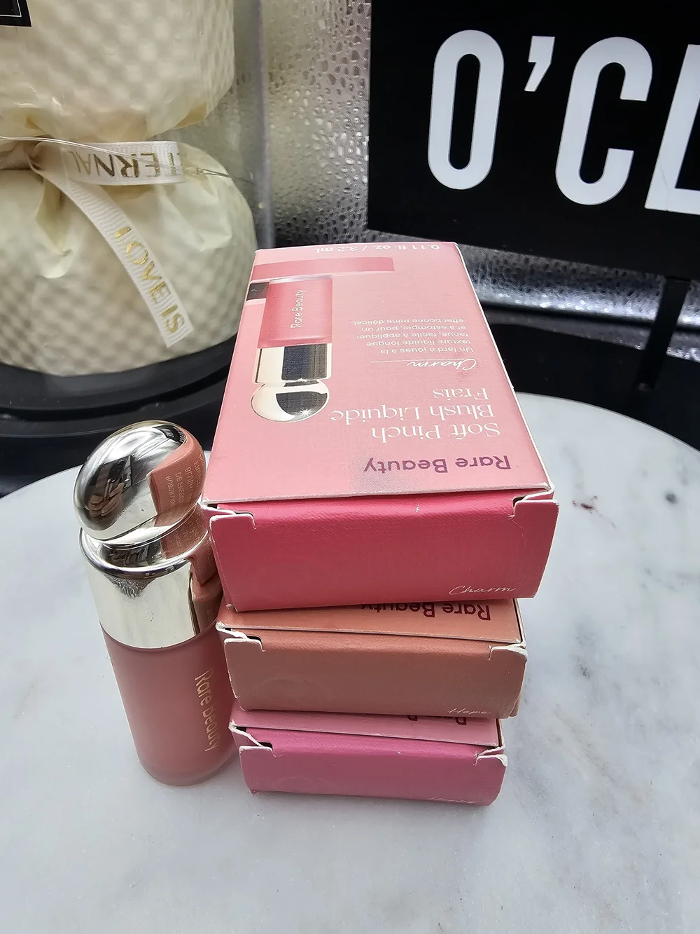 BUNDLE OF 4 Rare Beauty Soft Pinch Liquid Blush Trio - Pink Coral Peach Shades